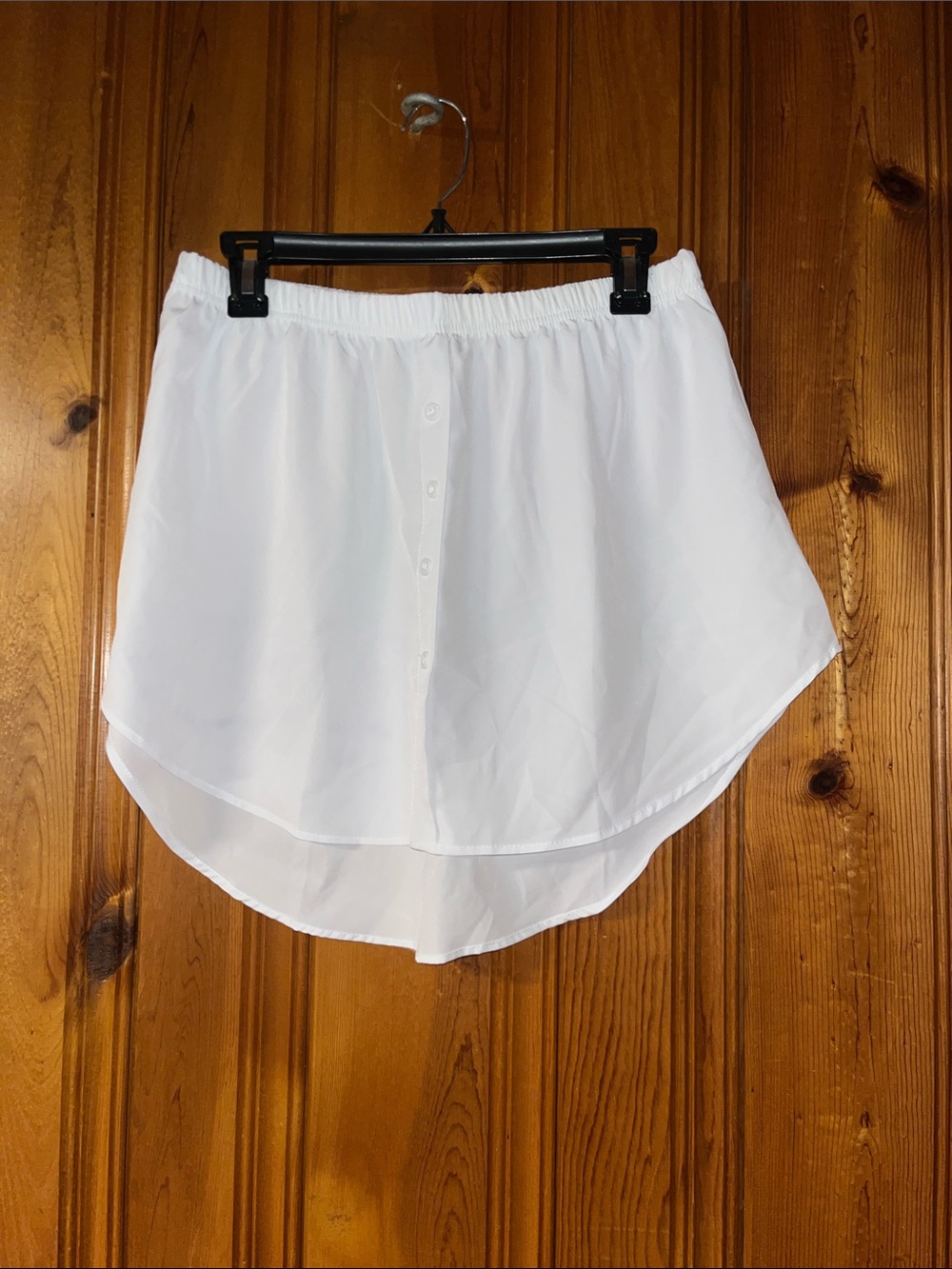White Half-Slip Skirt Panel